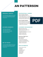 Teal Graphic Designer Resume