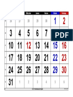 Calendario Octubre 2022 Espana Horizontal Grandes Cifras