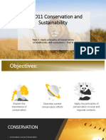 Applying Principles of Conservation and Sustainability
