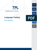 Guía Didáctica LANGUAGE TESTING