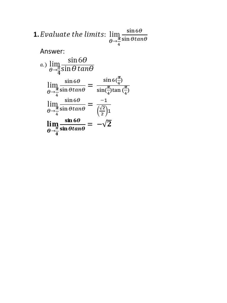 Limits Part 5 | PDF