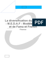 La Diversificationdu risqueMEDAF Modèles APT Et de Fama Et French