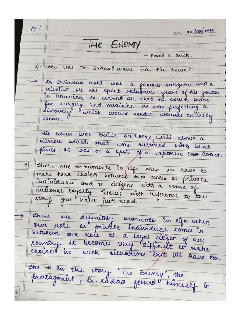 Notes - CH The Enemy | PDF