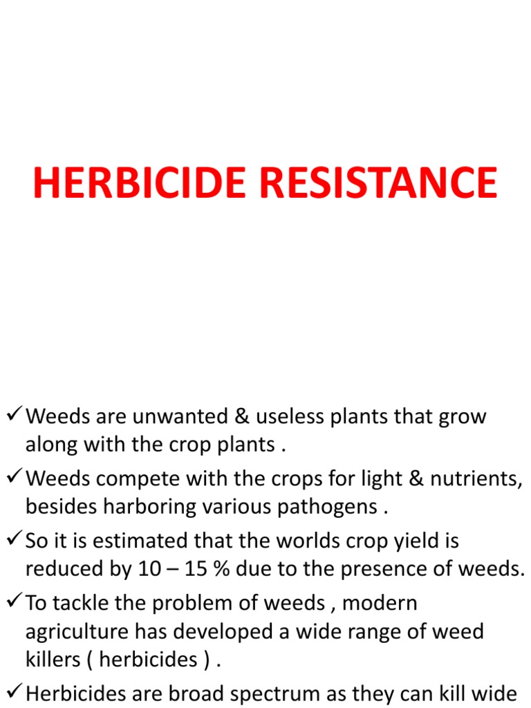 Herbicide Resistance in Crop Plants | PDF | Herbicide | Enzyme Inhibitor