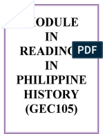 MODULE IN PHILIPPINE HISTORY READINGS (GEC105