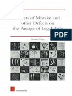 Zogg - Effects of Mistake and Other Defects On The Passage of Legal Title - 2019