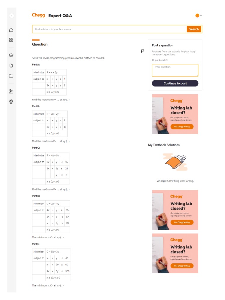 Image Result For Homework Help Customized To Your Course Chegg