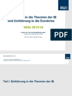 Einführung in Die Theorien Der IB Und Die Eurokrise