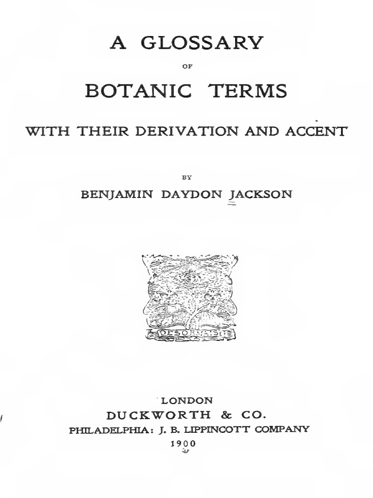 Glossary of Botanic Terms PDF Fruit Dictionary