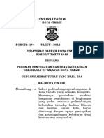 144 - Nomor 7 Tahun 2012 - Peraturan Daerah Kota Cimahi Tentang