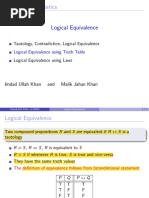 CS210 Slides 02 02 Logic Equivalence TruthTables