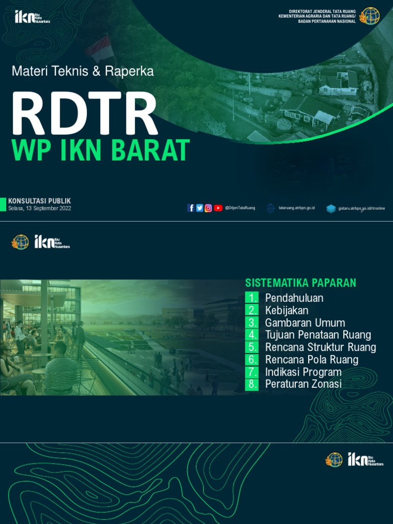 RDTR WP IKN Barat: Rencana Penataan Ruang | PDF