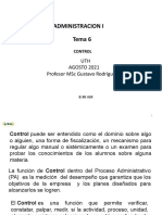 ADMINISTRACION I TEMA 6 CONTROL UTH 2 AGOSTO 2021 Enviado El 12 Agosto 2021