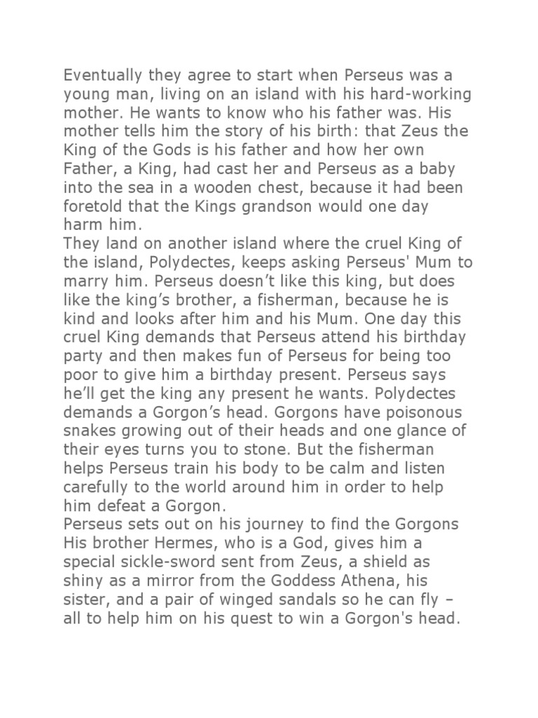 Perseus' Quest The Story of How Perseus Slew the Medusa PDF