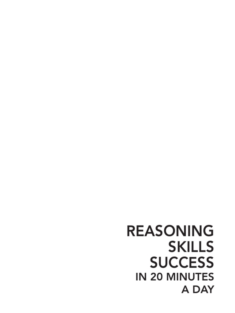 Reasoning Skills Success in 20 Minutes A Day-Mantesh (R) | PDF ...