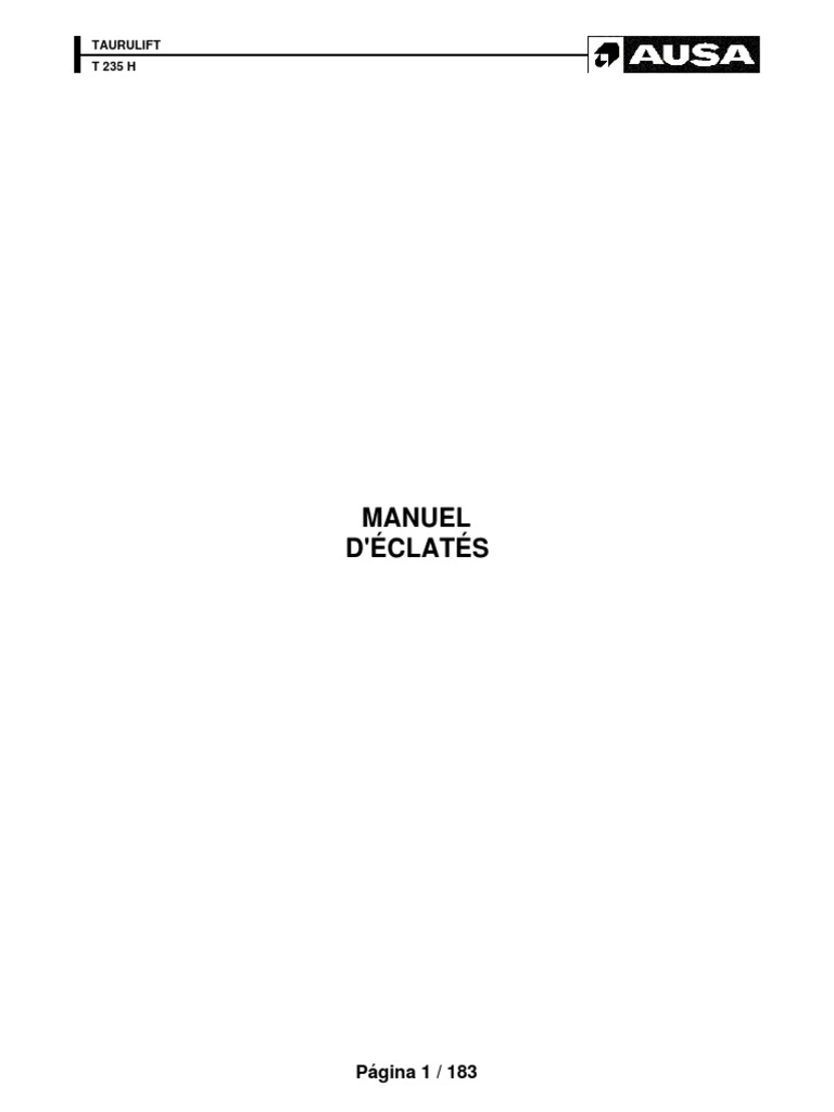 Manuel d'éclatés AUSA T 235 H | PDF | Composant | Machine