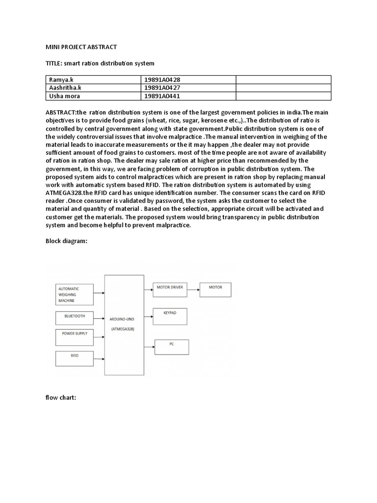 Smart Ration Distribution PDF Radio Frequency Identification Password