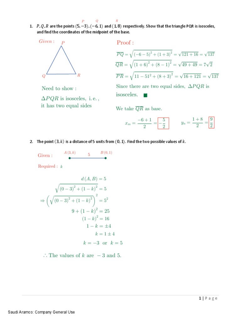 Saudi Aramco Geometry Problems and Solutions PDF Elementary