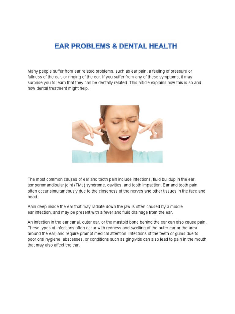 Dental Issues Linked to Ear Pain | PDF | Ear | Clinical Medicine