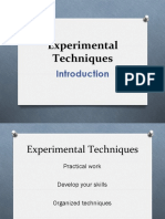 Experimental Techniques Introduction: Measuring Physical Quantities and Developing Skills