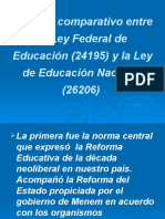 Análisis LFE vs LEN educación Argentina