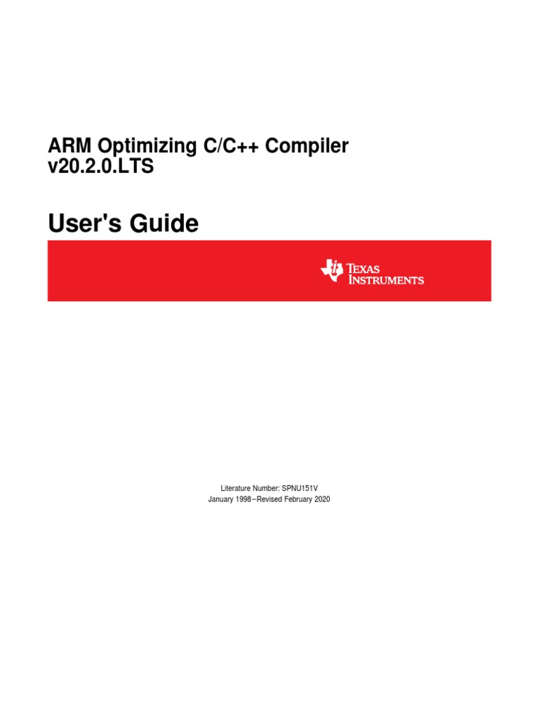ARM Optimizing C/C++ Compiler | PDF | C (Programming Language) | C++