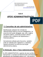 Direito Administrativo I: ATOS ADMINISTRATIVOS
