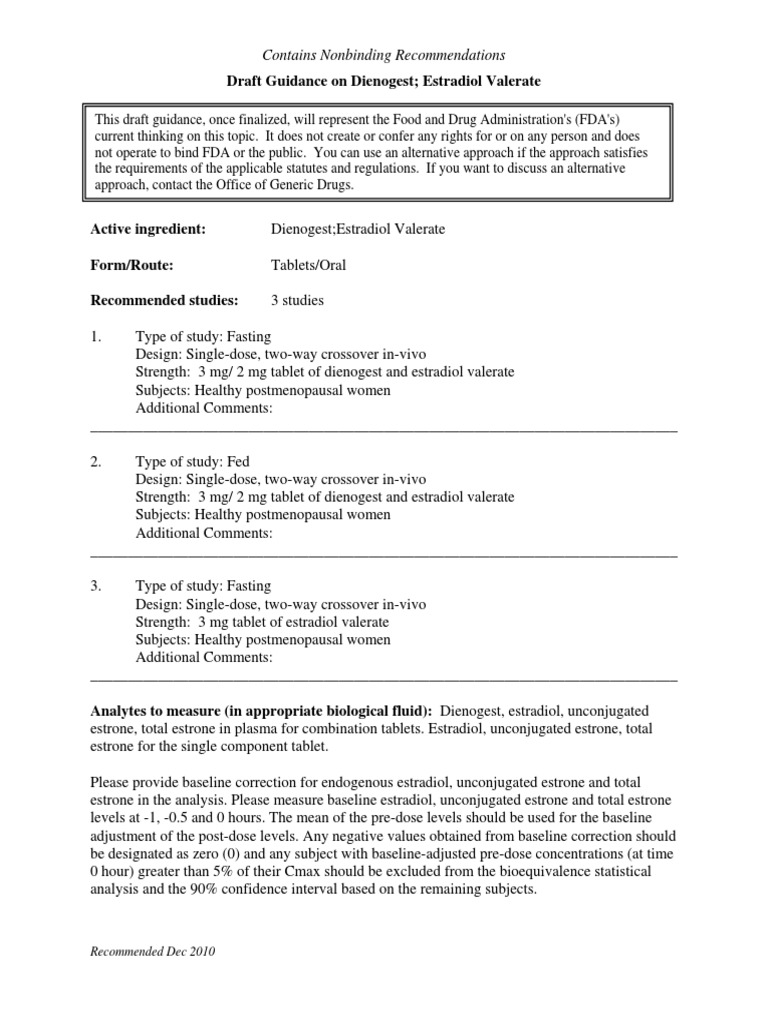 Fda Guidance Bioequivalence
