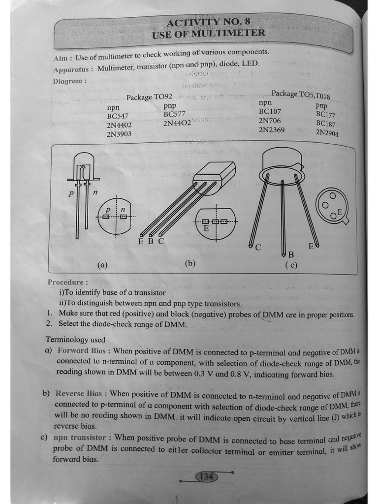 Use of Multimeter Activity | PDF