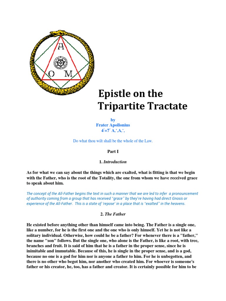 Epistle On The Tripartite Tractate PDF