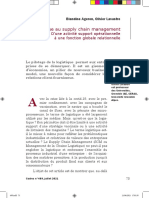 De La Logistique Au Supply Chain Management