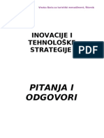 Inovacije I Tehnoloske Strategije - PITANJA I ODGOVORI - Seminar Ski, Diplomski Maturski Radovi