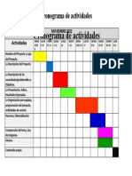 Cronograma de Actividades (Proyecto Integrado)