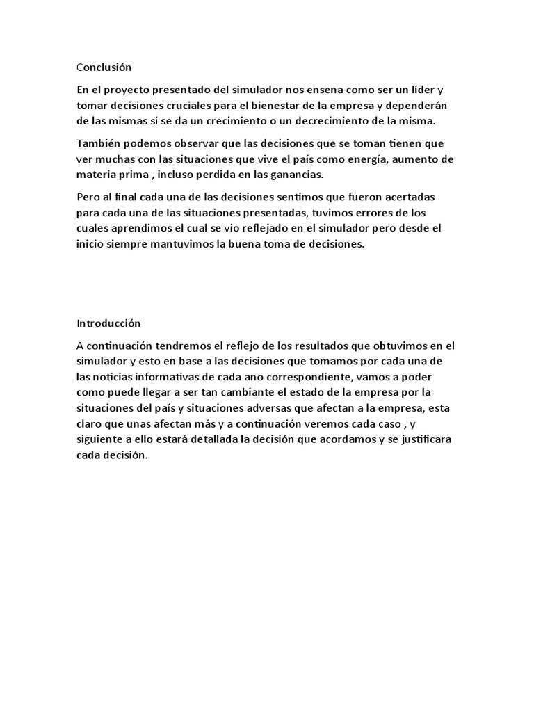 Conclusiones | PDF