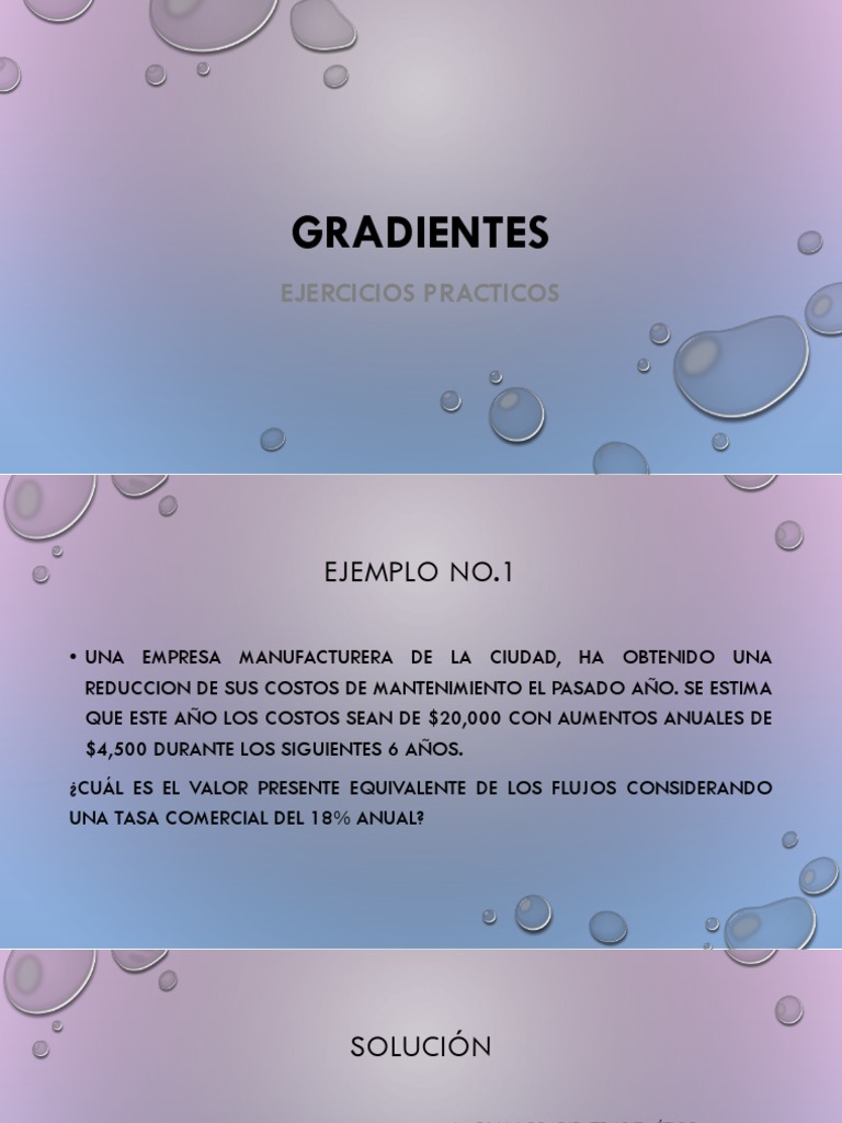 Ejemplos de Gradientes en Finanzas | PDF | Economias