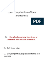 Complication of Local Anaesthetic 5-1-2021