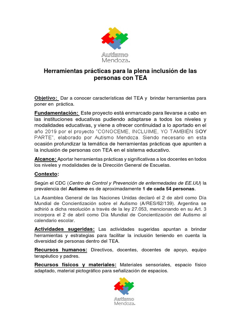 Proyecto de Herramientas Prácticas para La Plena Inclusión de Las ...