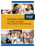 Resource Notebook For Families of Children Who Are Deaf or Hard of Hearing