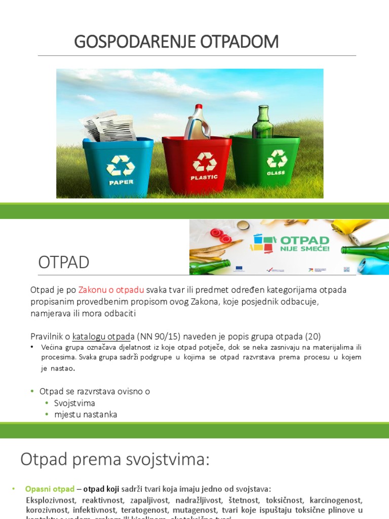 Gospodarenje Otpadom | PDF
