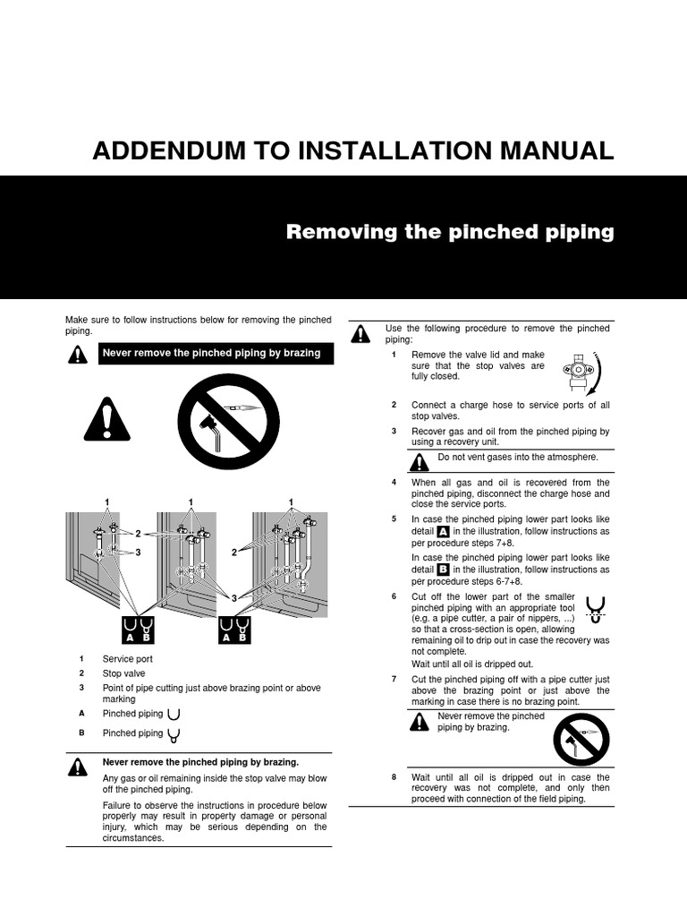 VRVIII OU GQL C CMSQ ERQ Erratum Pinch Piping EN