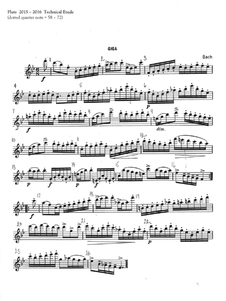 Flute Etude PDF