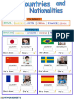 Countries and Nationalities 1