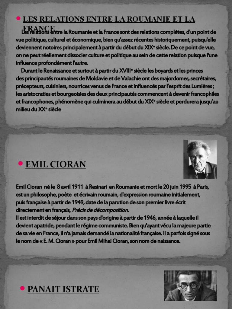 Les Relations Entre La Roumanie Et La PDF Roumanie