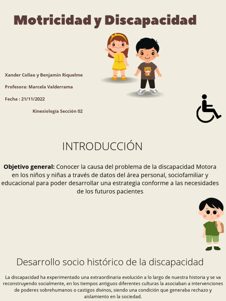 Discapacidad Motora en Niños y Estrategias | PDF | Invalidez | Terapia ...