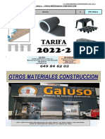 12 - Tarifa - Otros Materiales Construccion - 2022-2