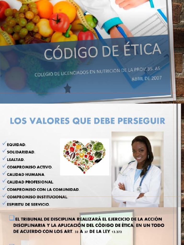 Código de Ética Nutrición PDF