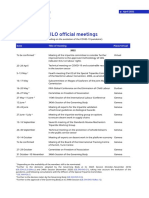 ILO official meetings programme April 2022