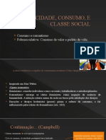 Cidade, Consumo e Classe Social