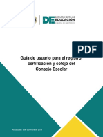 Guã - A de Usuario para El Registro, Certificaciã"n y Cotejo Del Consejo Escolar