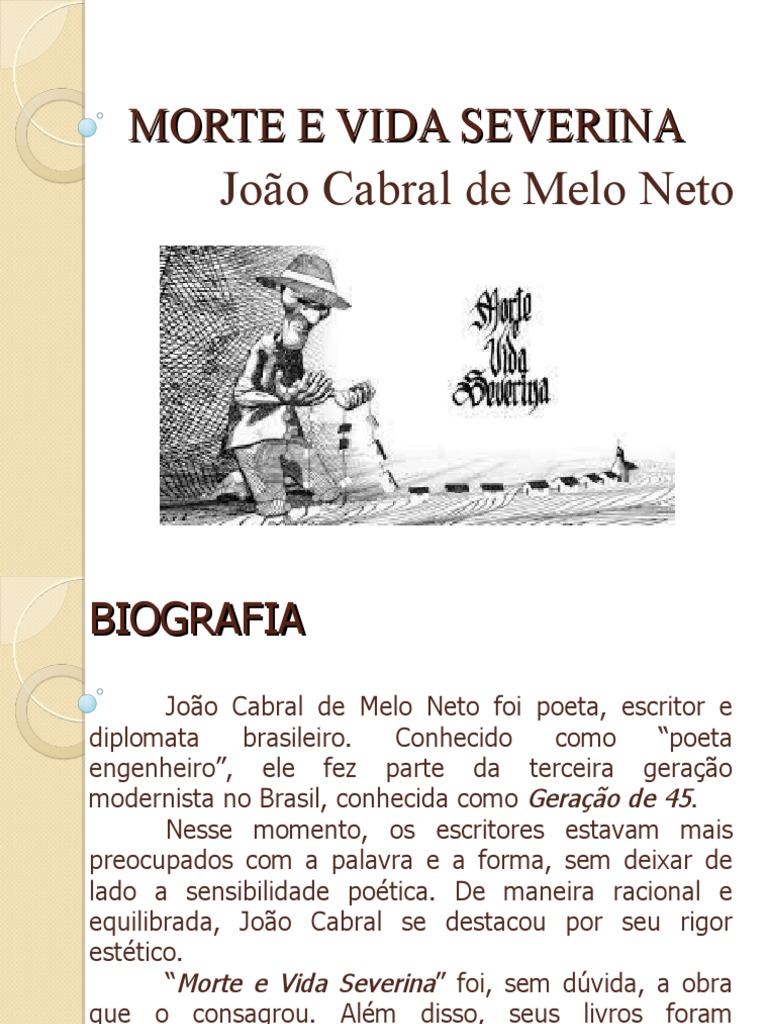 Morte e Vida Severina: Análise Poética | PDF | Morte | Poesia